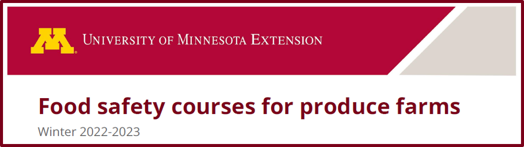 Extension Food Safety Courses for Produce Farms