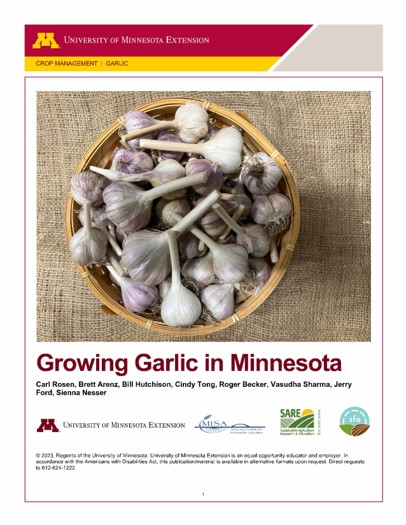 Growing Garlic in Minnesota page 2 acknowledgements
